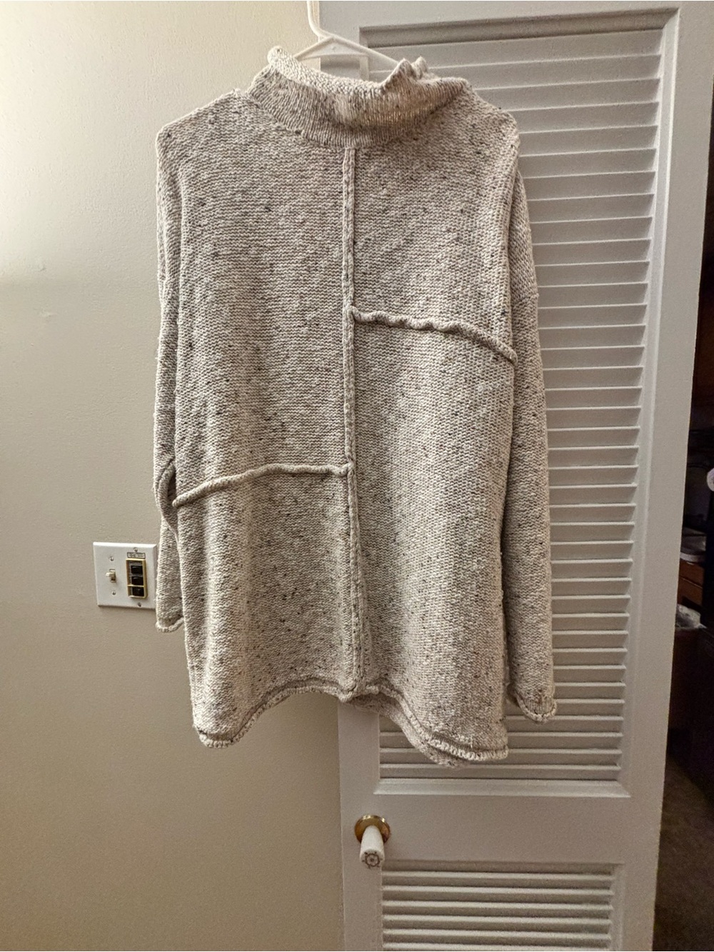 Vintage Oversized Cream Knit Sweater